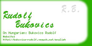 rudolf bukovics business card